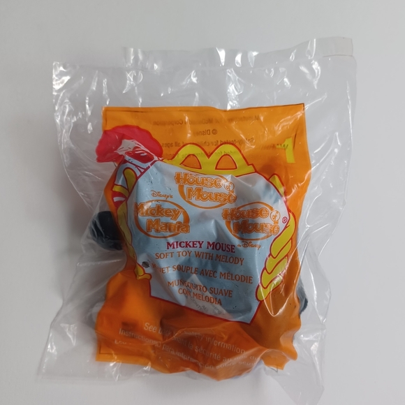 Mickey Mouse McDonalds Happy Meal Toy #1 -Mickey Mouse Soft Toy W/Melody - Picture 8 of 8